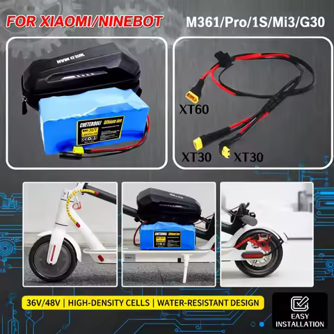 Additional Upgrade Battery Pack with Bag 36V/48V 14Ah 12Ah 10Ah 8Ah Paralleling-Fit Xiaomi M365 PRO 