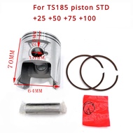 Motorcycle Engine Part STD +25 +75 +50 +100 64MM 64.25MM 64.5MM 65MM Bore Pin 16mm Piston Ring Kit f