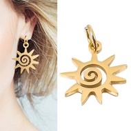 JJ* Gold Silver Plated Sun Charm Pendant for Jewelry Making Findings DIY Bracelets