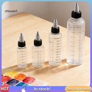 CC Bottle with Scale Marking Liquid Dispenser Bottle 2/3/4 Pcs Refillable Paint Bottles with Scale M