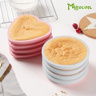 Migecon 4pcs/set Silicone Cake Mould Pan 6 inch Layer Cake Pan Round Heart Shape Baking Trays &amp; Pans Baking Tools &amp; Accessories Suitable for Oven