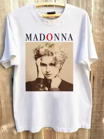 Madonna Vintage T-Shirt I Am Madonna Celebration Shirt T-Shirt Summer New Men's Women's Short Sleeve