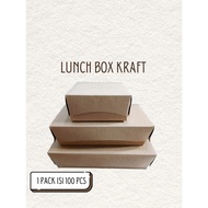 Beautiful Packaging Kraft Lunch Box/ Kraft Food Box/ Kraft Cake Box/ 100 pieces