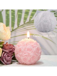造型矽膠模具,香氣蠟燭製作玫瑰花球矽膠模具,diy 香皂,生日節日禮物,婚禮紀念品