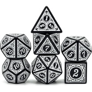DND Dice Set - D&D Polyhedral Dice (7 Pieces) with Gray Dice Bag, for Dungeons & Dragons Role-Playin