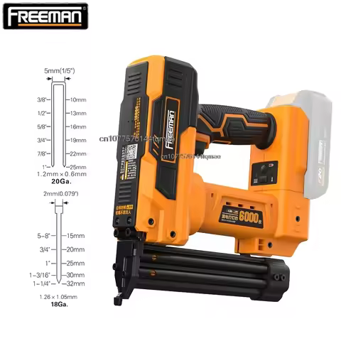 FREEMAN Cordless 2-in-1 18 and 20 Gauge Nailer / Stapler adaptor for Bosch Milwaukee DeWalt Makita W