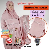 Telekung Travel Plus Size Dengan Beg Sejadah / Kain Telekung Solat Sembahyang Travel Cotton Premium Size Besar &amp; Bag