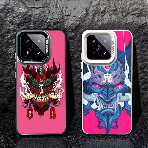 Japanese Samurai Oni Mask Phone Case For Xiaomi 17 17T Poco F8 F7 Ultra X7 X6 X5 X3 F6 Pro GT 15T 14