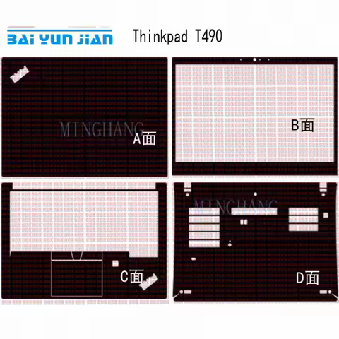 M Carbon fiber Laptop Sticker Skin Decals Cover for Lenovo ThinkPad T490 14