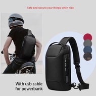 rider Body shoulder sling bag lelaki High quality anti theft and trendy Bag ada usb Beg rider beg  g