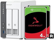 QNAP TS-216G-24ST-US 2-Bay 2.5GbE Desktop NAS, Equipped with ARM Cortex-A55 Quad-Core CPU, with 4TB 