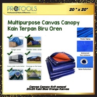 Canvas Canopy 6x9 - 20x20 Kaki Blue Orange Kanvas Khemah Kolam Tutup Kereta Lori Atap