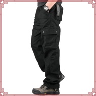 Fashion Men's Cargo Pants Military Pockets Tactical Pants Mens Outwear Straight Slacks Long Trousers