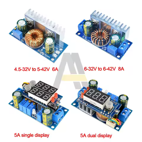 Gaqqee DC-DC Boost Converter Board 6A 8A Adjustable Power Supply Module Non-isolated 5A MPPT Buck Mo