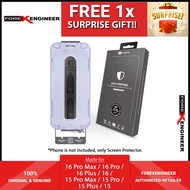 16 / 15 [ Pro Max / Pro / Plus ] Hoda Tempered Glass Screen Protector  ( Dust Free Helper Included )