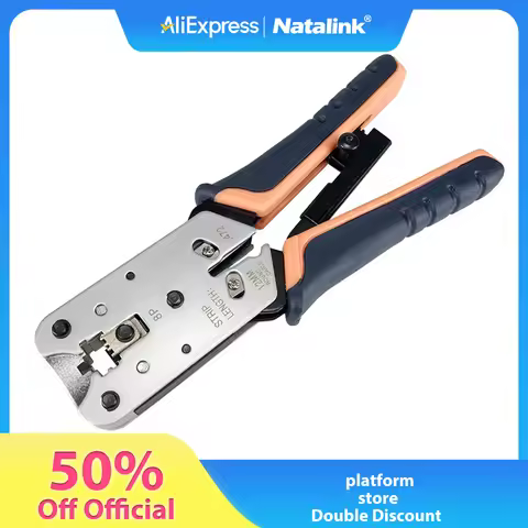 Natalink RJ45 Network Crimping Tool LAN Ethernet Cable Crimper Cutter Stripper Plier 8P8C RJ45 Netwo