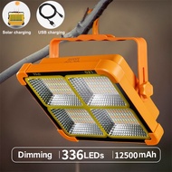 288LED 20000W Portable LED Work Light USB Rechargeable Solar Work Lights COB Floodlight Magnetic Lan