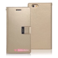 iPhone6 Plus /6s Plus Goospery Rich Diary Dual Wallet Flip Cover with 5 ID Card Slot  - Gold