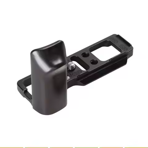 WEPOTO Ricoh GR3 Hand Grip Metal Bracket Quick Release Base Black Ebony Lumber Compatible with Ricoh