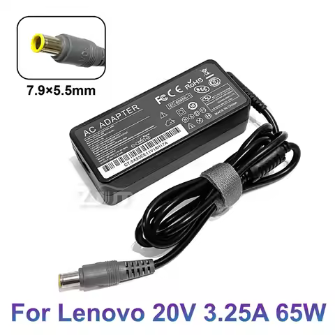 20V 3.25A 65W 7.9*5.5mm AC Laptop Power Adapter Charger For Lenovo X201 X220 X230 E430C B490 B590 V5