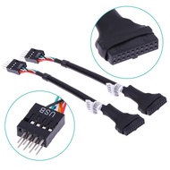 20/19 Pin B 3.0 Female to 9 Pin B 2.0 Male Motherboard Cable 480mbps Data Speed Computer Cable Connectors Black Wholesal