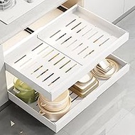 SH-RuiDu 1 Piece Extendable Cabinet Organiser, Extendable Spice Rack Drawers Storage Shelves No Dril