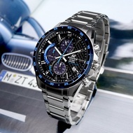 นาฬิกา Casio Edifice รุ่น EQS-900DB-2AV นาฬิกาข้อมือผู้ชาย สายสแตนเลส ใช้พลังงาน Solar-มั่นใจ ของแท้ ประกัน CMG 1 ปีเต็ม