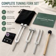 Professional Tuning Fork Set (128Hz, 256Hz, 512Hz), (128Hz, 256Hz, 4096Hz) Weighted And Unweighted T