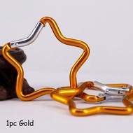 Compact 5-Point Star Carabiner β Rust-Resistant Aluminum Key Chain Uses for Backpacks Travel & Every