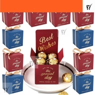 MCT 6.5/8CM European Style Small Candy Chocolate Gift Box With Ribbon / DIY Valentine's Day Gift Wra