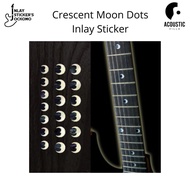 Crescent Moon Dots 1/4" + 5/16" Dot Fret Mark Inlay Sticker