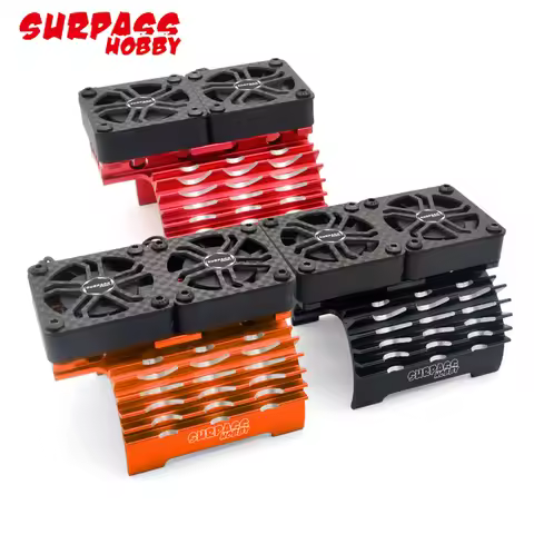 Surpass Hobby Aluminum Alloy Double Cool Fans Heat Sink For Rocket 4068 4076 4274 56112 5692 Motor 1