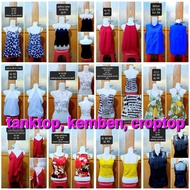 MERAH Floral tank top, polka tank top, red tank top, black tank top, yellow tank top, tube top, part