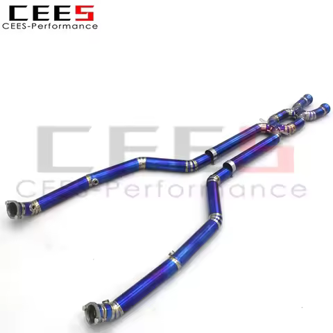 cees X Pipe Blue Exhaust for BMW M3 E90 E92 E93 Performance Front Middle Racing Upgrade Exhaust Pipe
