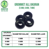 Grommet 5 mm 6 mm 7 mm Rubber Seal Hose PE Hydroponics Size 5 mm 6 mm 7 mm