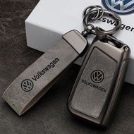 Leather Alloy Car Key Cover Shell Fob for VW Volkswagen Bora Polo Tiguan Jetta Passat B5 B6 B7 Golf Beetle MK2 MK7 Key Case