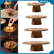 [Direrxa] Cake Pedestal Stand, Solid Wood Round Cake/Dessert Pedestal Display Stand