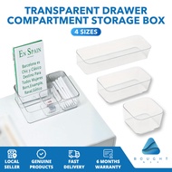 Transparent Drawer Compartment Storage Box S/M/L/XL Divider Sorting Organiser Desk Kitchen Bathroom 