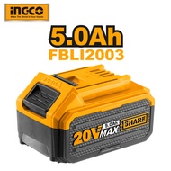 INGCO  แบตเตอรี่ 20V แบตเตอรี่ Lithium-Ion ขนาด 1.5 AH 2 AH 4AH 5AH รุ่น FBLI2001 FBLI2002 FBLI2003