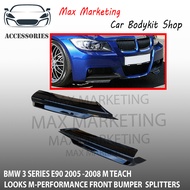 BMW 3 SERIES E90 2005 -2008 M -TEACH LOOKS M-PERFORMANCE FRONT BUMPER SPLITTERS ABS SKIRT LIP CAR BO
