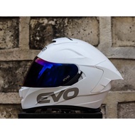 EVO HELMET GT PRO PEARL WHITE NON REVO BLUE WITH FREE CLEAR LENS