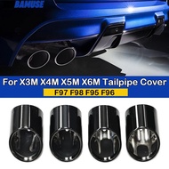 Exhaust Tailpipe Cover For BMW X3M F97 X4M F98 Stainless Steel Exhaust Trim Muffler Nozzle