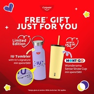 Spend $60 get FREE IU Purple Water Tumbler 500ml OR $80 get Montigo Wonderama sense straw cup 22Ooz