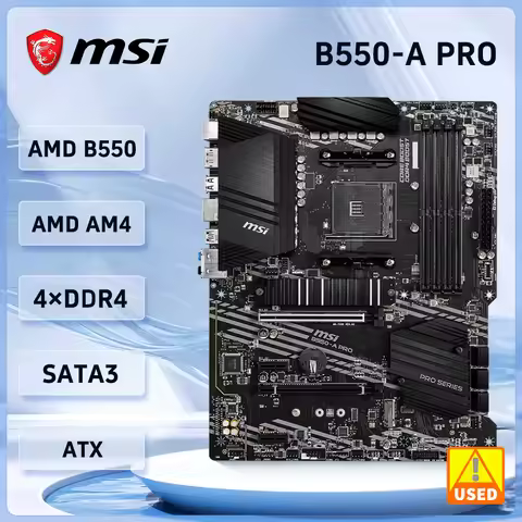 MSI B550 Motherboard B550-A PRO Motherboard Socket AM4 DDR4 128GB M.2 ATX Support Ryzen 5700 Ryzen 5