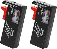 2 Pack Universal Battery Tester for AA/AAA/C/D/9V/1.5V Button Cell - Household Life Level Checker an