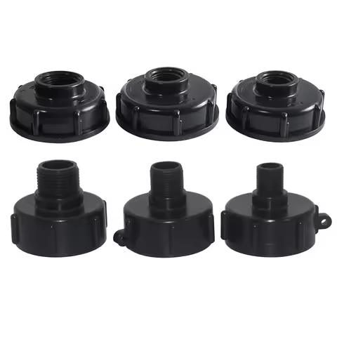 1Pc IBC Tank Adapter S60 x 1/2" 3/4' 1" 20mm 25mm 32mm Thread Connector Ton Barrel Connect 1000L ibc