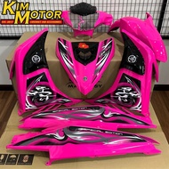 COVERSET LC135 V6 V7 ORIGINAL VELOZI 135LC JUPITER MX KANJI PINK BLACK PINK HITAM