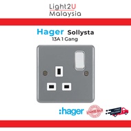 Hager Sollysta Switch Socket || Metal clad Switch Socket