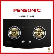 Pensonic PGH-422N 2 Burners Built-In Hob with Tempered Glass Top Gas Dapur Stove