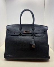 Hermes 愛馬仕 框J 黑銀 birkin35 togo皮 BK35 鎖具齊全
